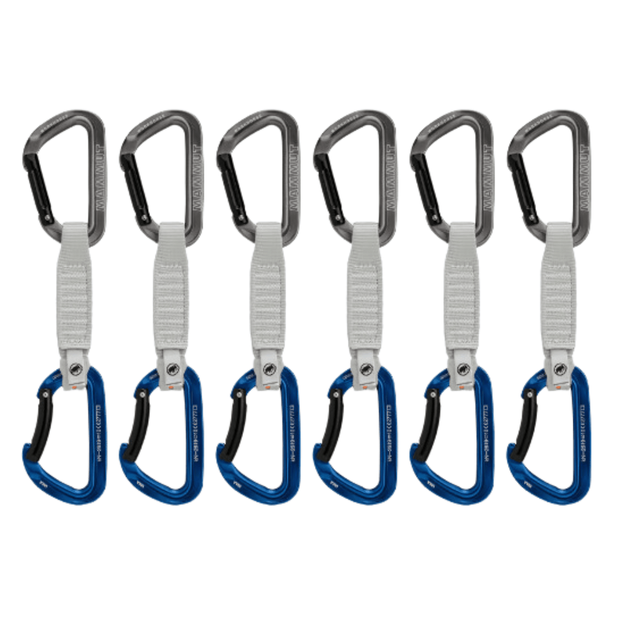 Mammut Carabiner Grey-Blue / 12 cm Workhorse Keylock Quickdraws 2040-02571-33275-74