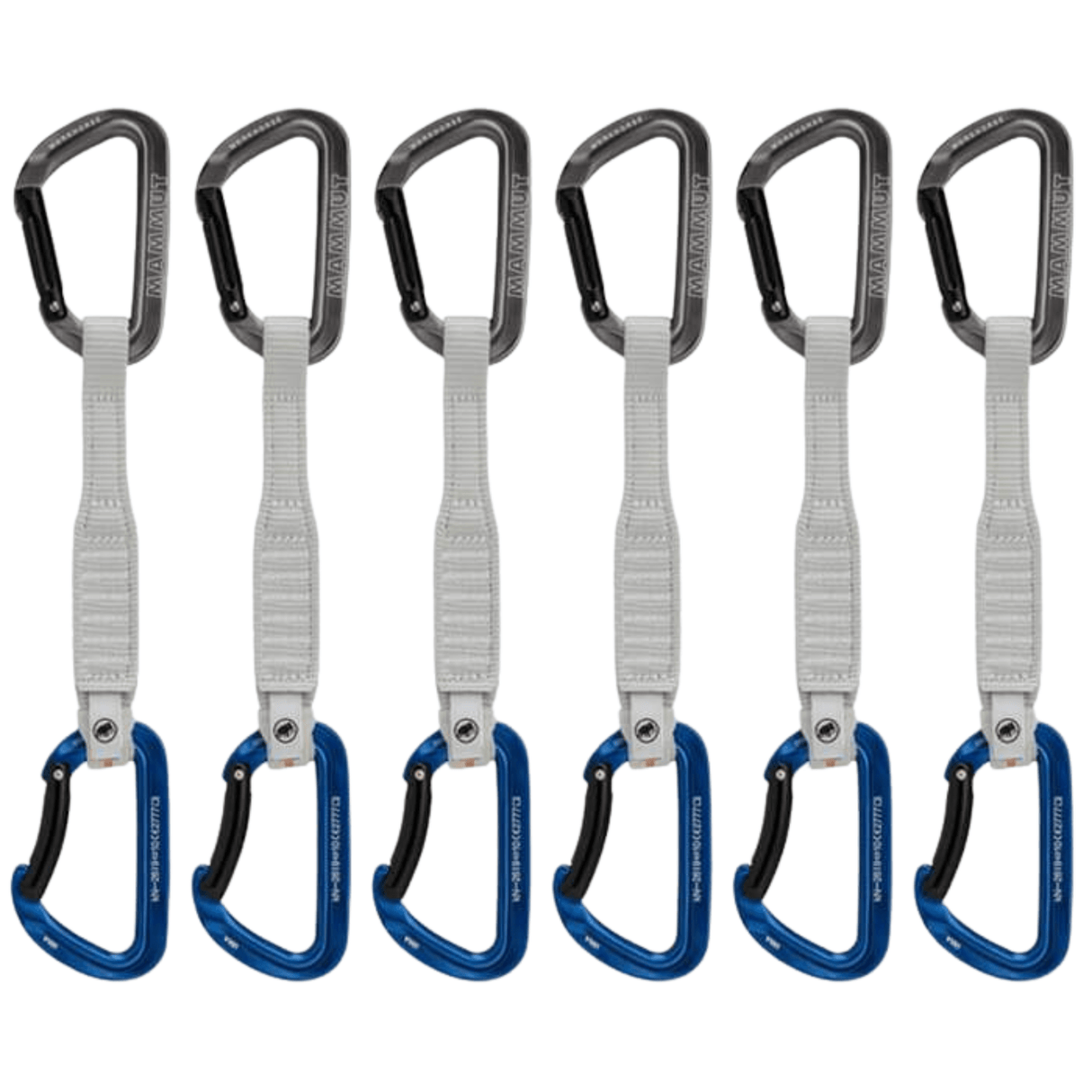 Mammut Carabiner Grey-Blue / 17 cm Workhorse Keylock Quickdraws 2040-02581-33275-75