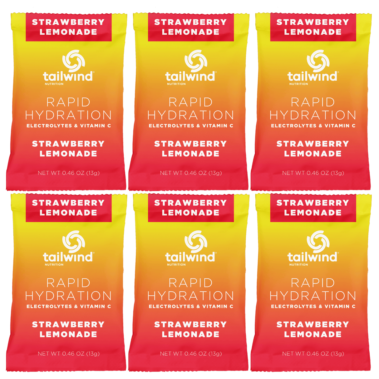Tailwind Nutrition Sports Drinks Pack of 6 / Strawberry Lemonade Rapid Hydration Drink 85003921114-6
