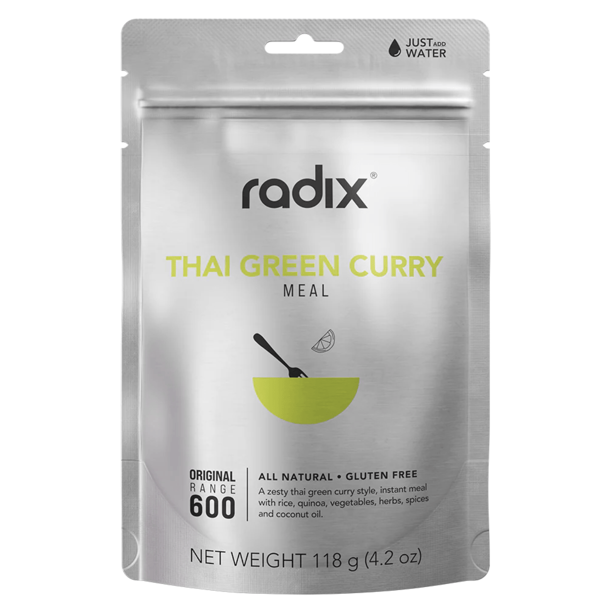 Radix Dehydrated Meals Single Serve (600 kcal) / Thai Green Curry / 9.0 Original Meals 9421036753226
