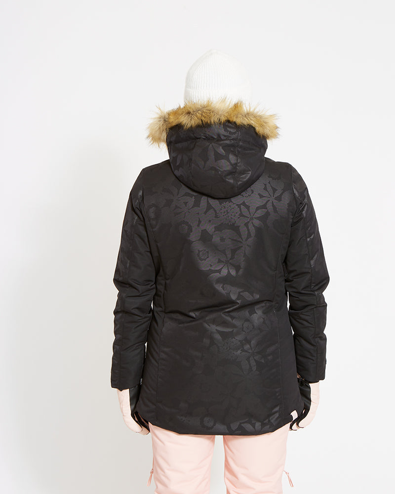 XTM Womens Thea Snow Jacket - Black Botanica