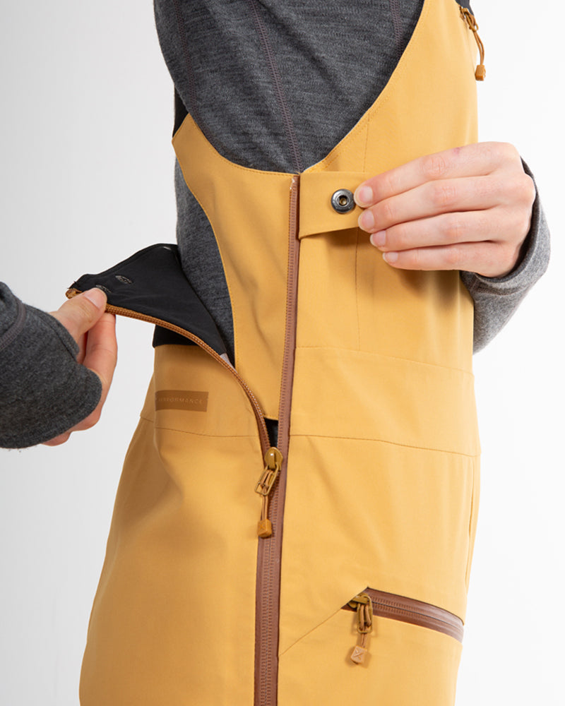 XTM Womens Stellar Snow Bib Pant - Mustard