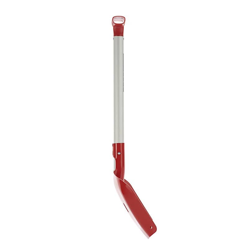 Side profile of the Arva Access shovel showing the angle between the red blade and the shaft
