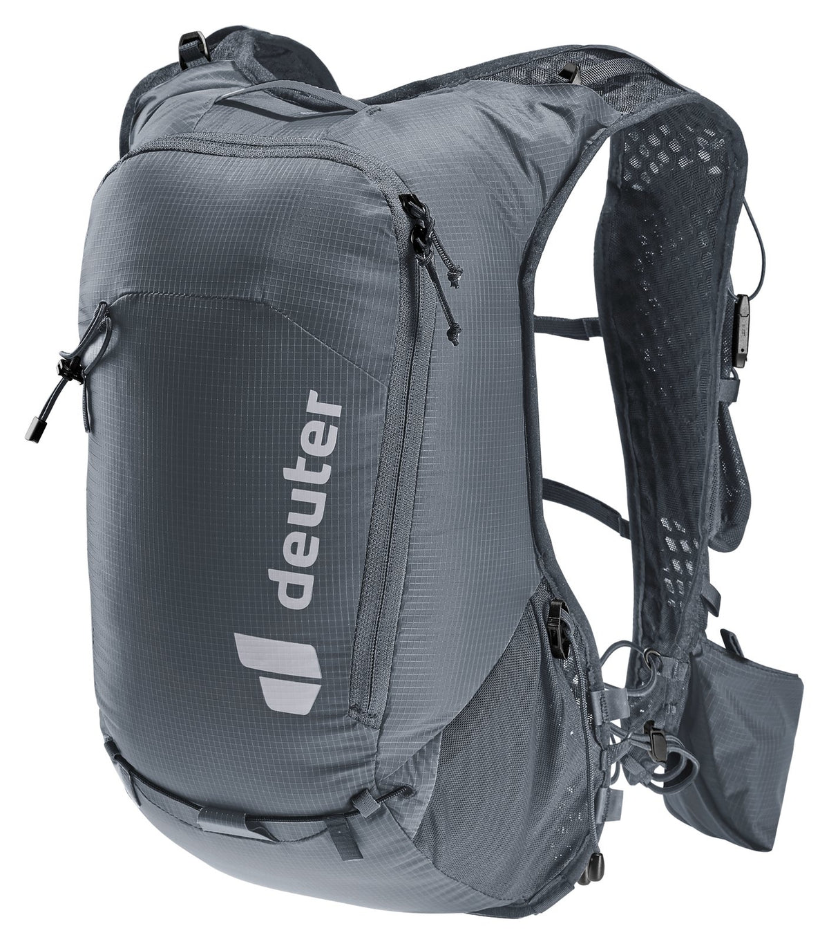 Deuter Ascender 7 trail running vest in Black, front three-quarter view
