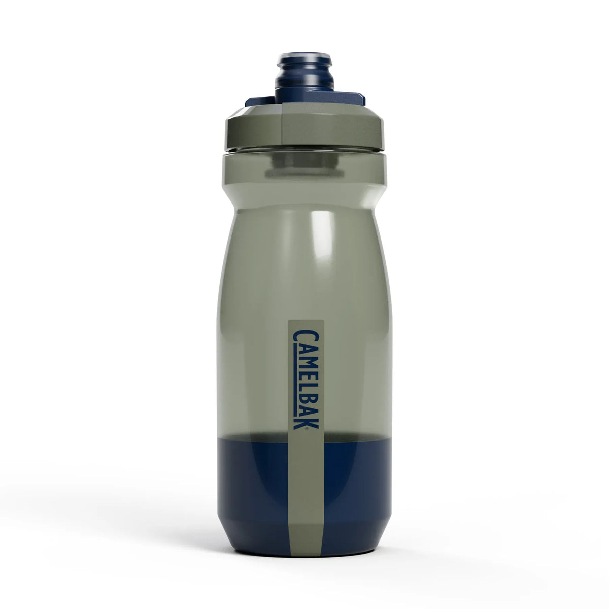 CamelBak Podium bottle in Mercury Fog, grey-green with a navy base and CamelBak stripe