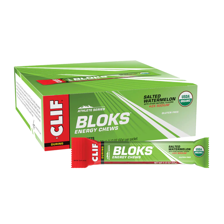 Clif Energy Chews Box of 18 / Salted Watermelon BLOKS Energy Chews CLIF58