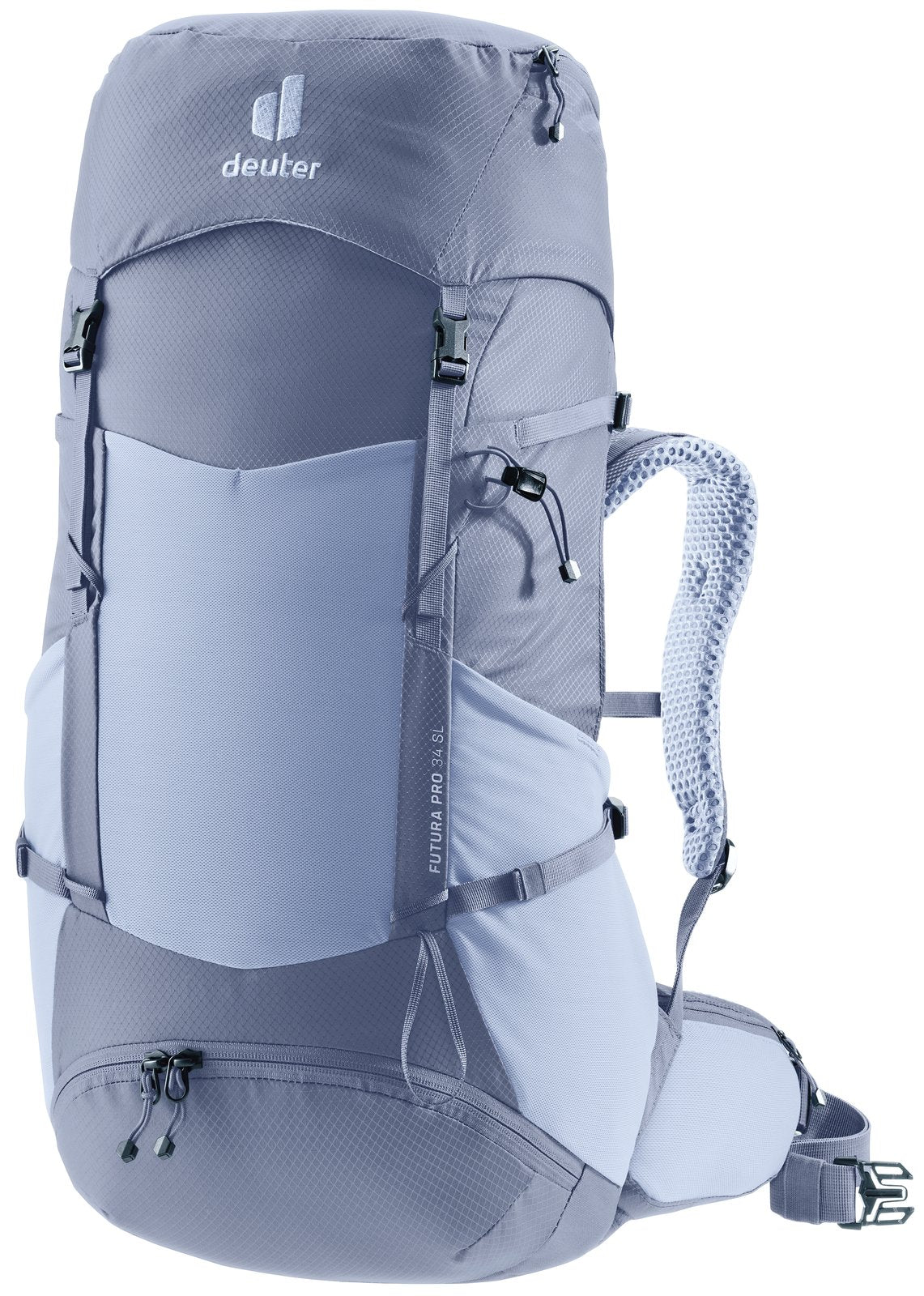 Deuter Futura Pro 34 SL in Polar Bluejay, lilac blue and pale grey hiking pack