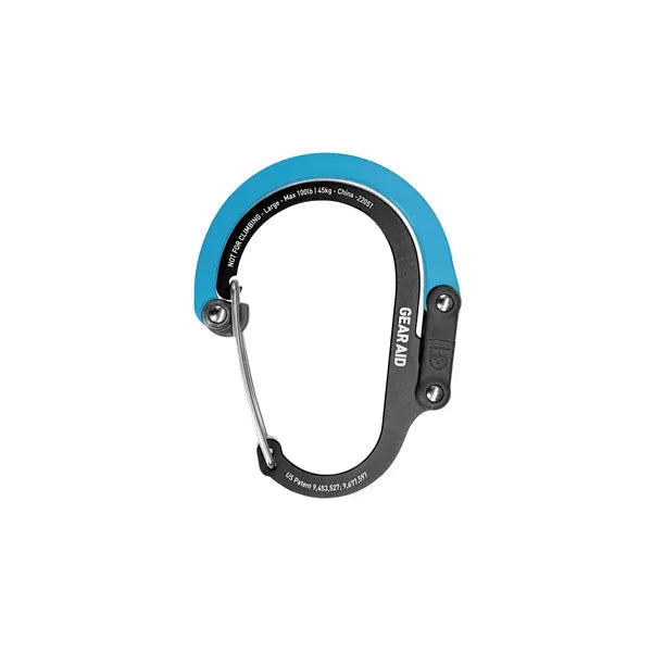 Gear Aid Heroclip Large in Black and Blue, folded