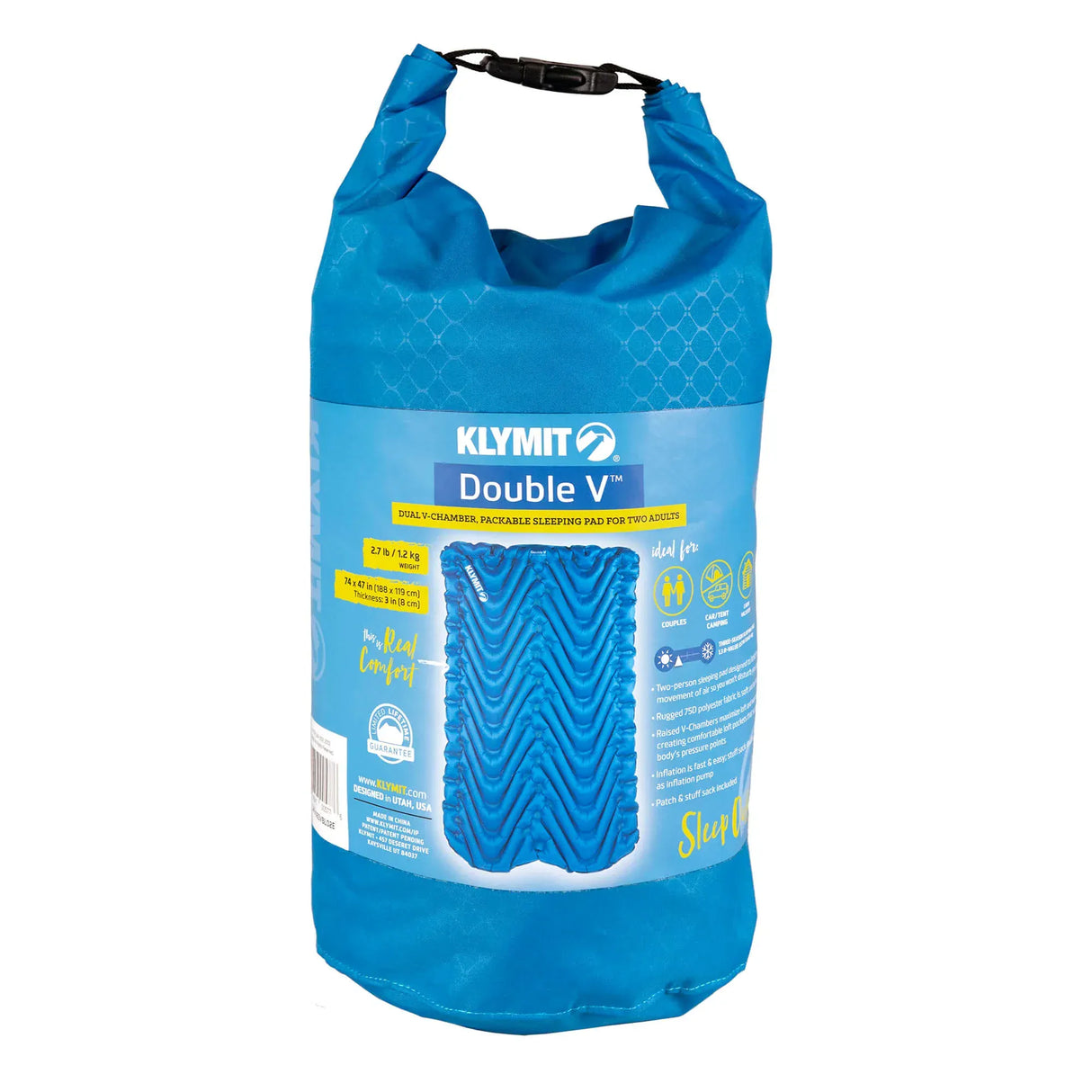 Klymit Camp Mattress Non-Insulated Double V BK06DVBL02E