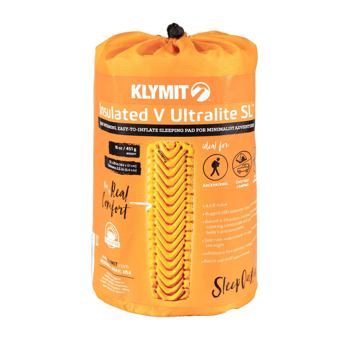 Klymit Sleeping Pad Insulated V Ultralite SL Sleeping Pad 06IUOR02C