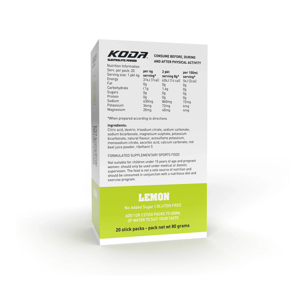 Koda Electrolyte Powders Koda Electrolyte Sticks