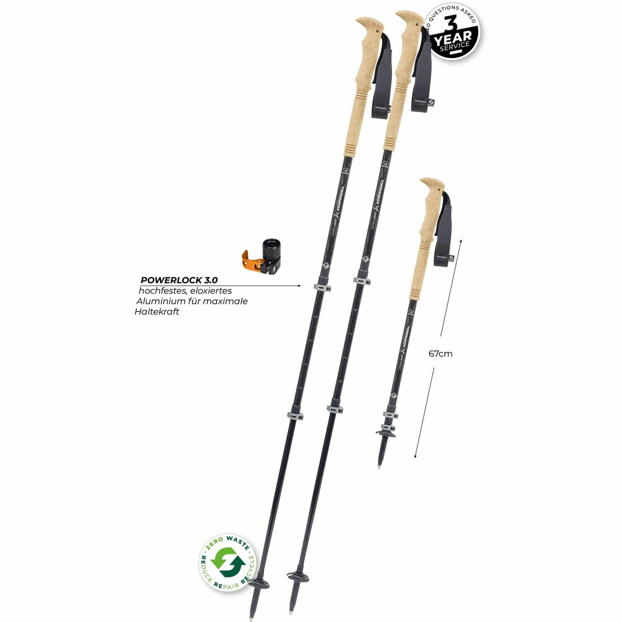 Komperdell Trekking Poles Carbon Ultra Zero 104526