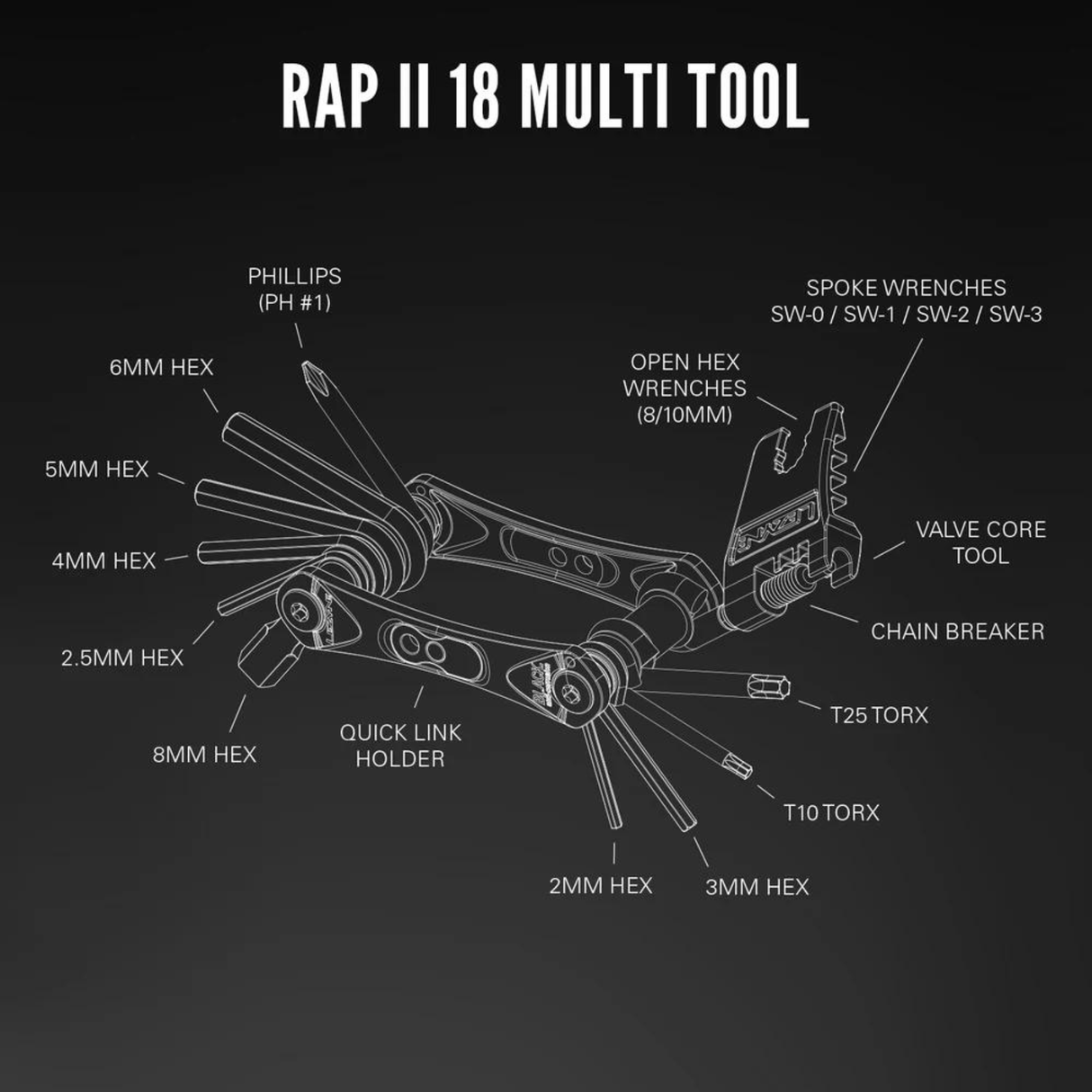 Lezyne Bicycle Tools Rap II Multi-tool
