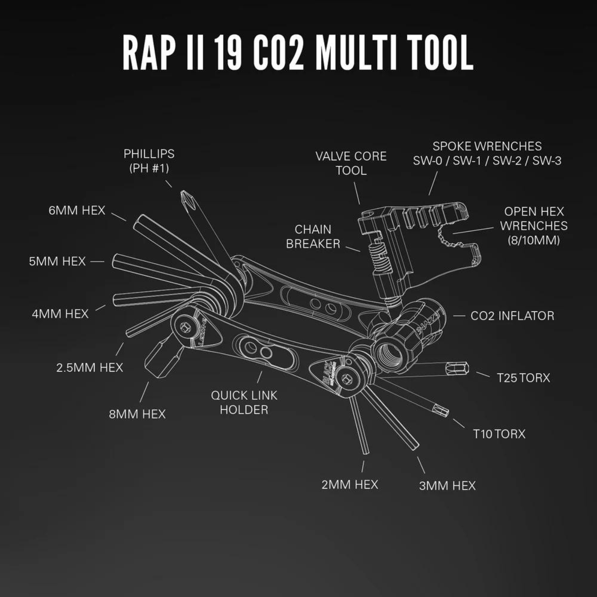 Lezyne Bicycle Tools Rap II Multi-tool