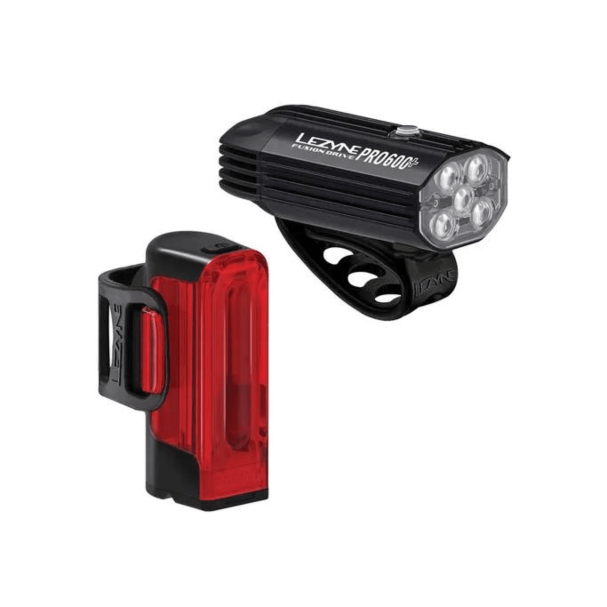 Lezyne Bike Light Front & Rear Pair Fusion Drv Pro 600+/Strip Drive 300+ Pair LZ1LED39PV237