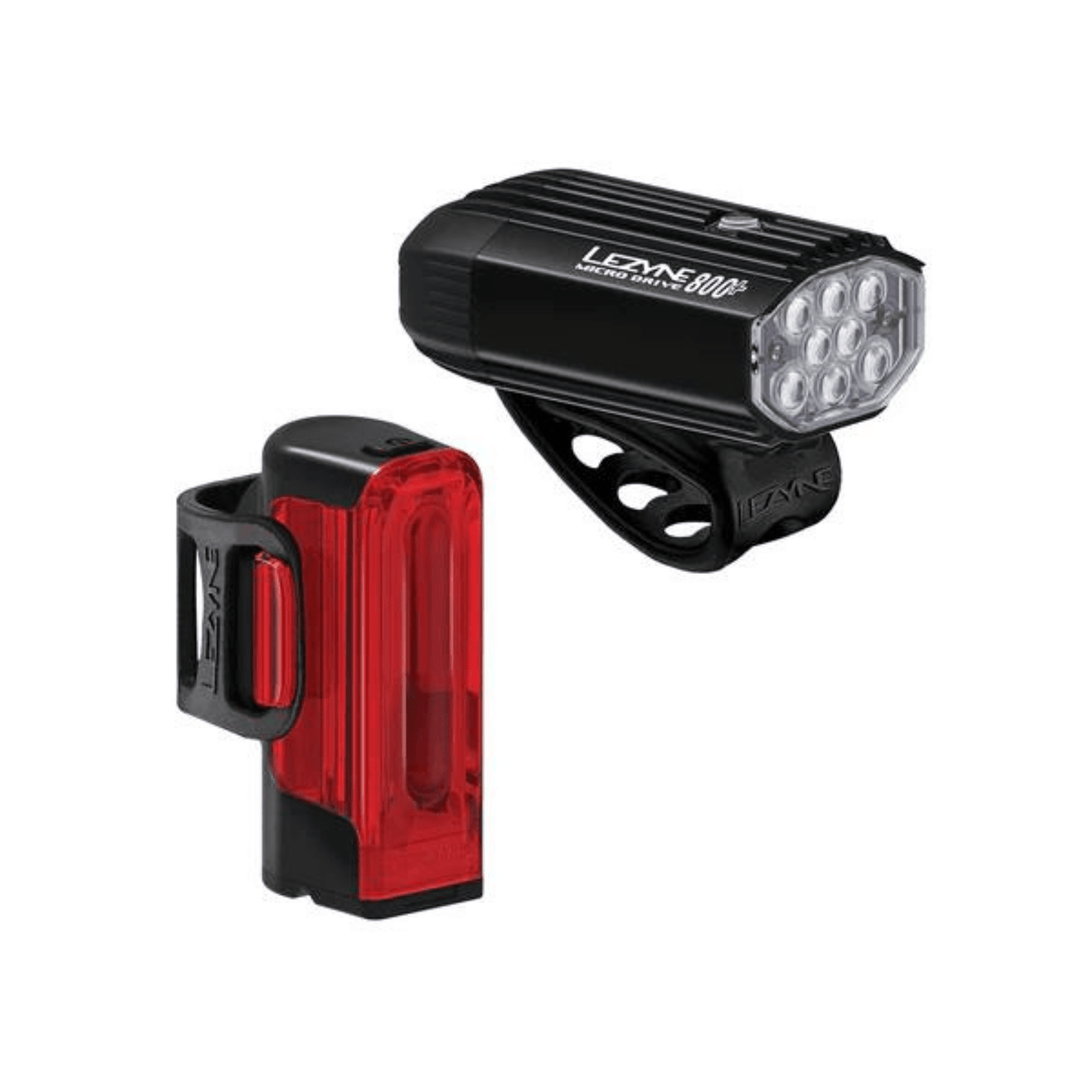 Lezyne Bike Light Front & Rear Pair Micro Drive 800+/Strip Drive 300+ DRV Pair LZ1LED2PV1637