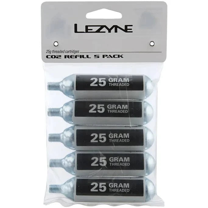 Lezyne CO2 Inflation System 5 Pack / 25G CO2 Cartridge LZ1C2CRTDGV125P