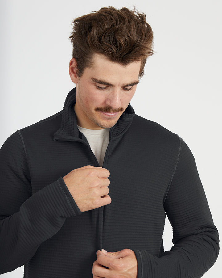 Mens Merino Aero Grid Fleece