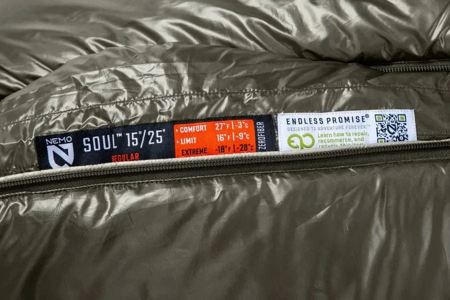 Nemo Sleeping Bag Soul Endless Promise Synthetic Mummy (15°F/-9C- 25°F/-4C) Sleeping Bag