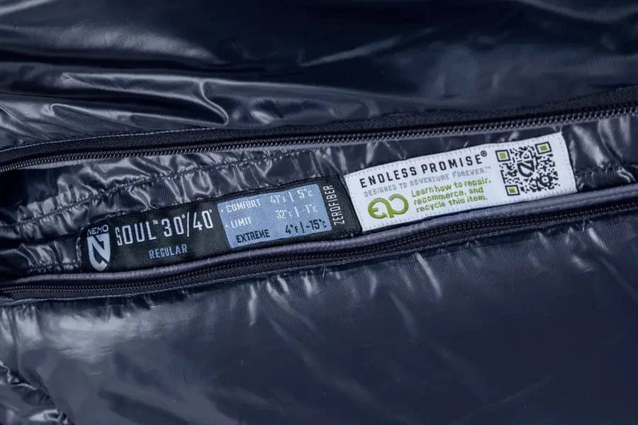 Nemo Sleeping Bag Soul Endless Promise Synthetic Mummy (30°F/-1C- 40°F/4C) Sleeping Bag