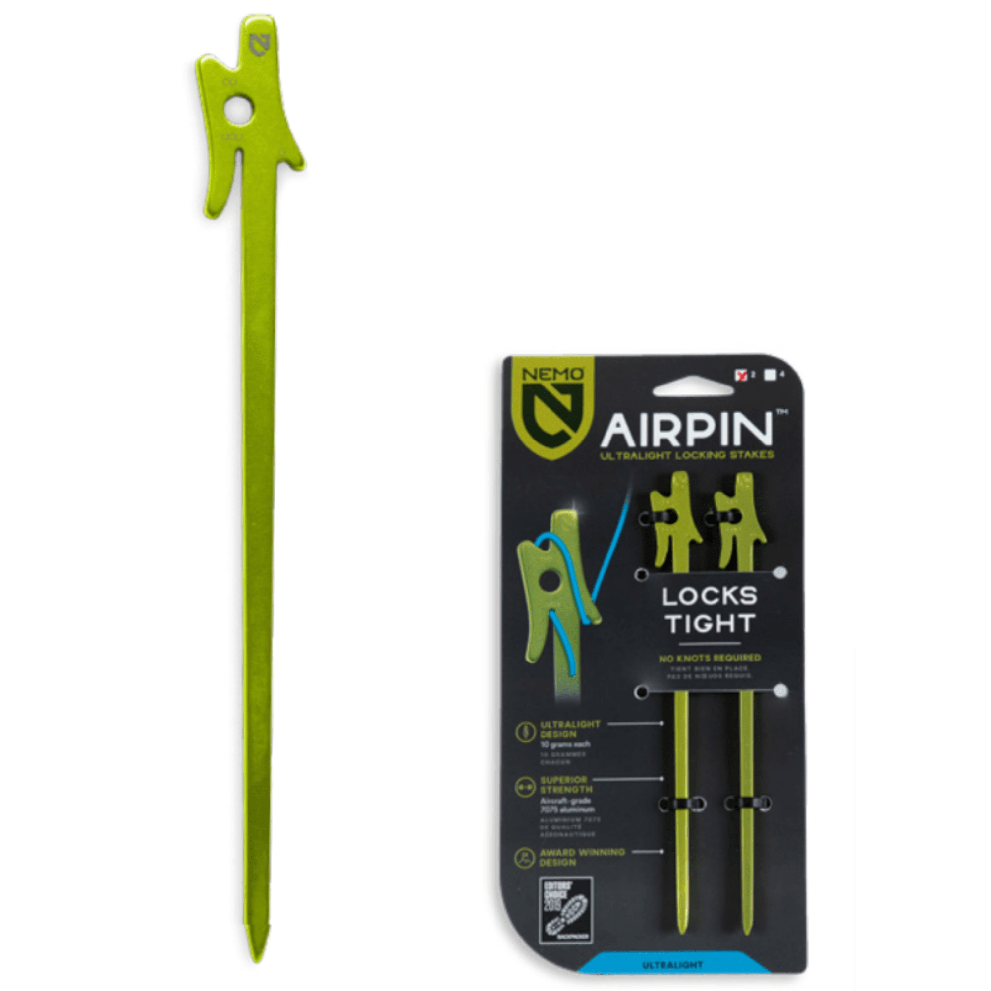 Nemo Tent Accessory Airpin Ultralight Aluminum Stakes