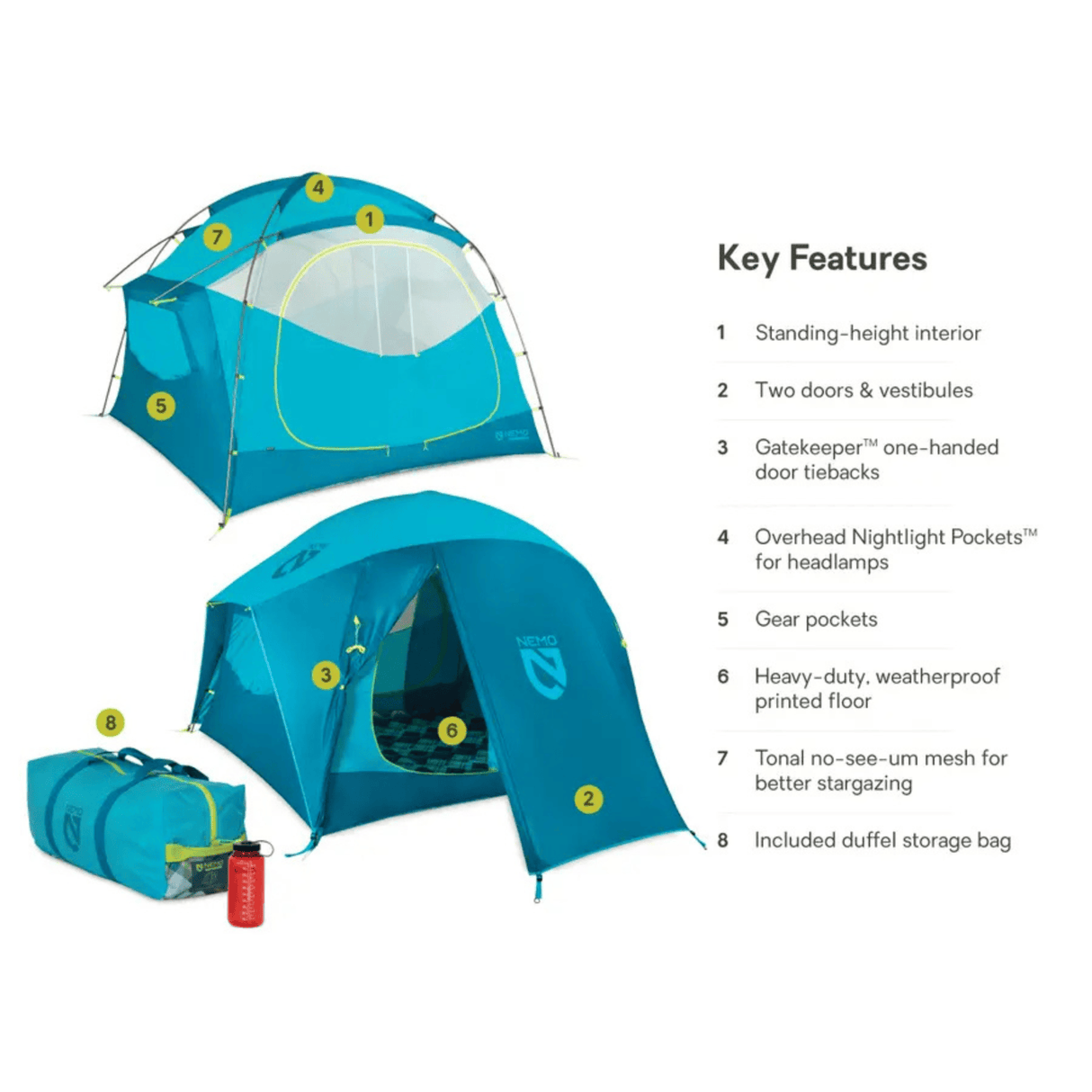 Nemo Tent Aurora Highrise Camping Tent (New Version)