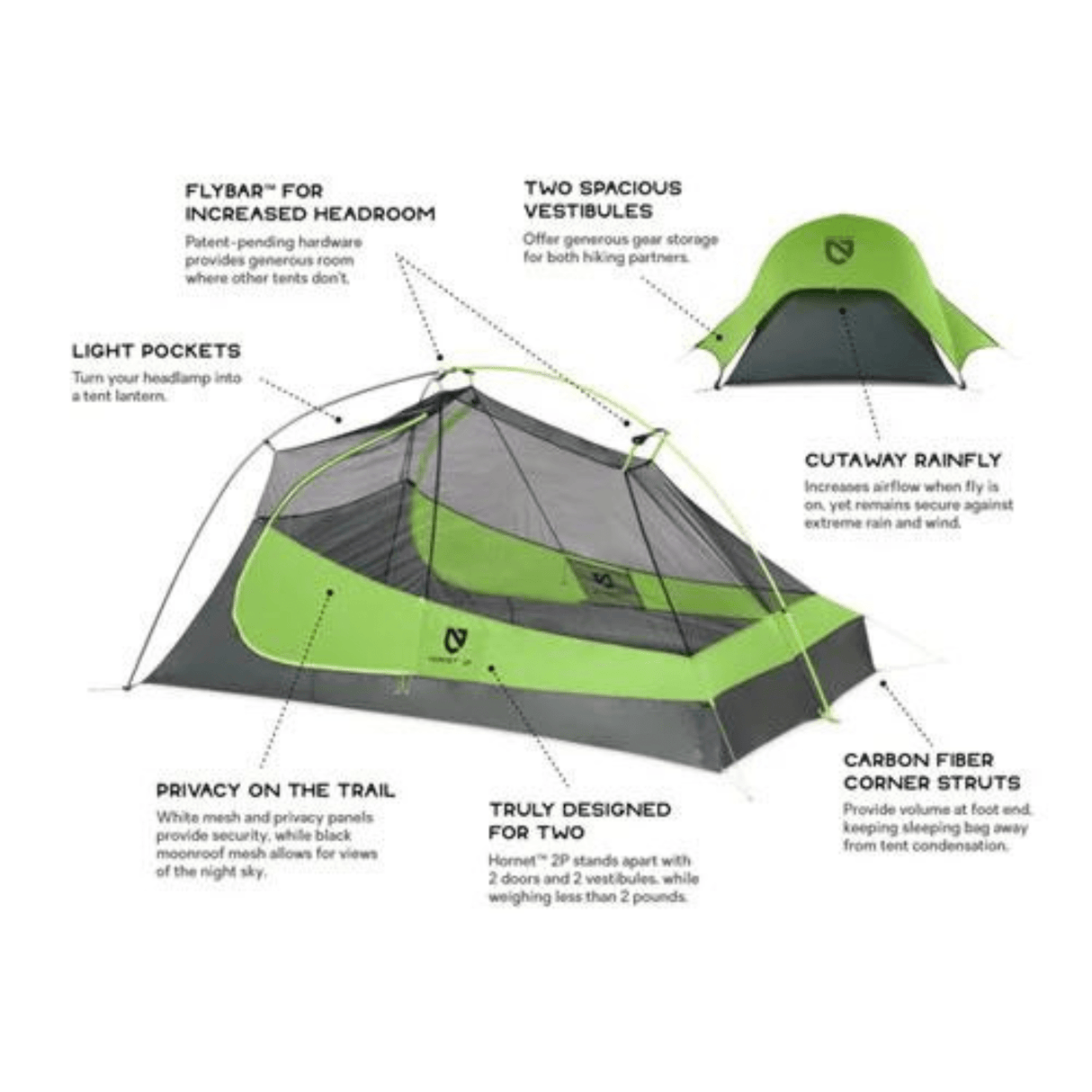 Nemo Tent Hornet OSMO Ultralight Backpacking Tent (Updated)
