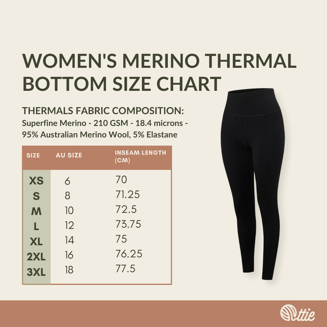 Ottie Merino Women's Thermal Pants Women's Merino Thermal Bottoms