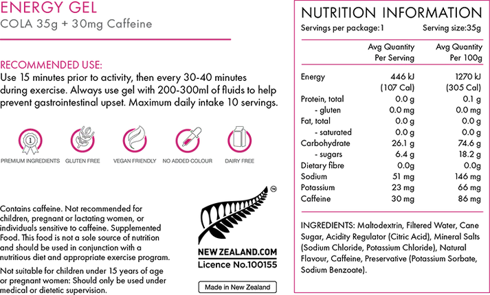 Peakfuel Energy Gel Energy Gel