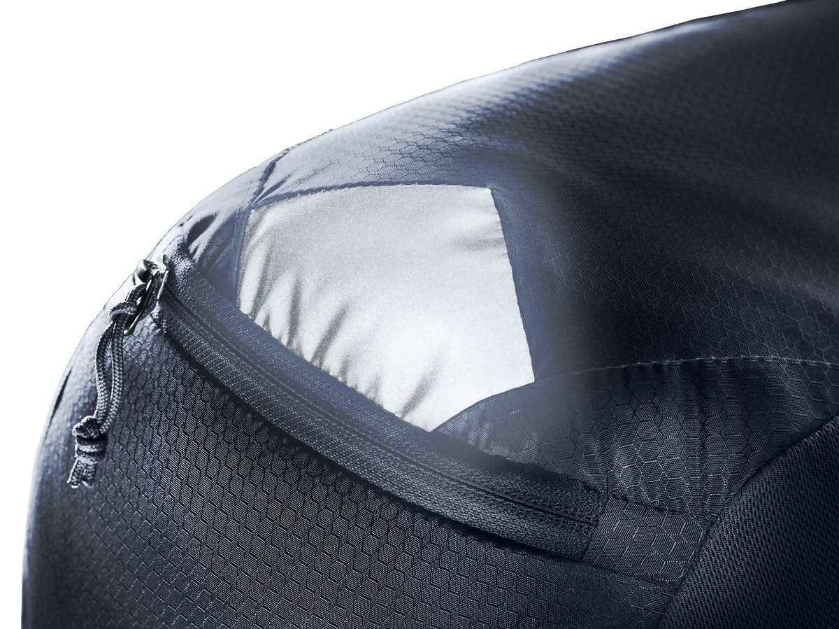 Close-up of the reflective detail on the Deuter Race Air 14+3