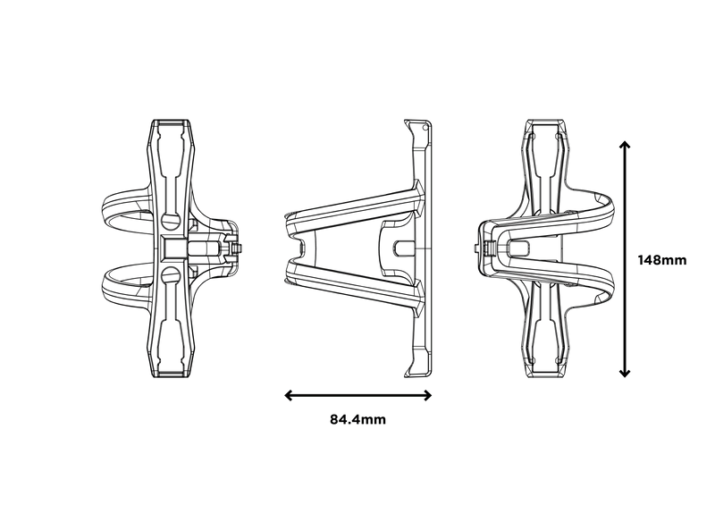 Restrap Water Bottle Cage Side Release Bottle Cage RS SDR-BTC-BLK