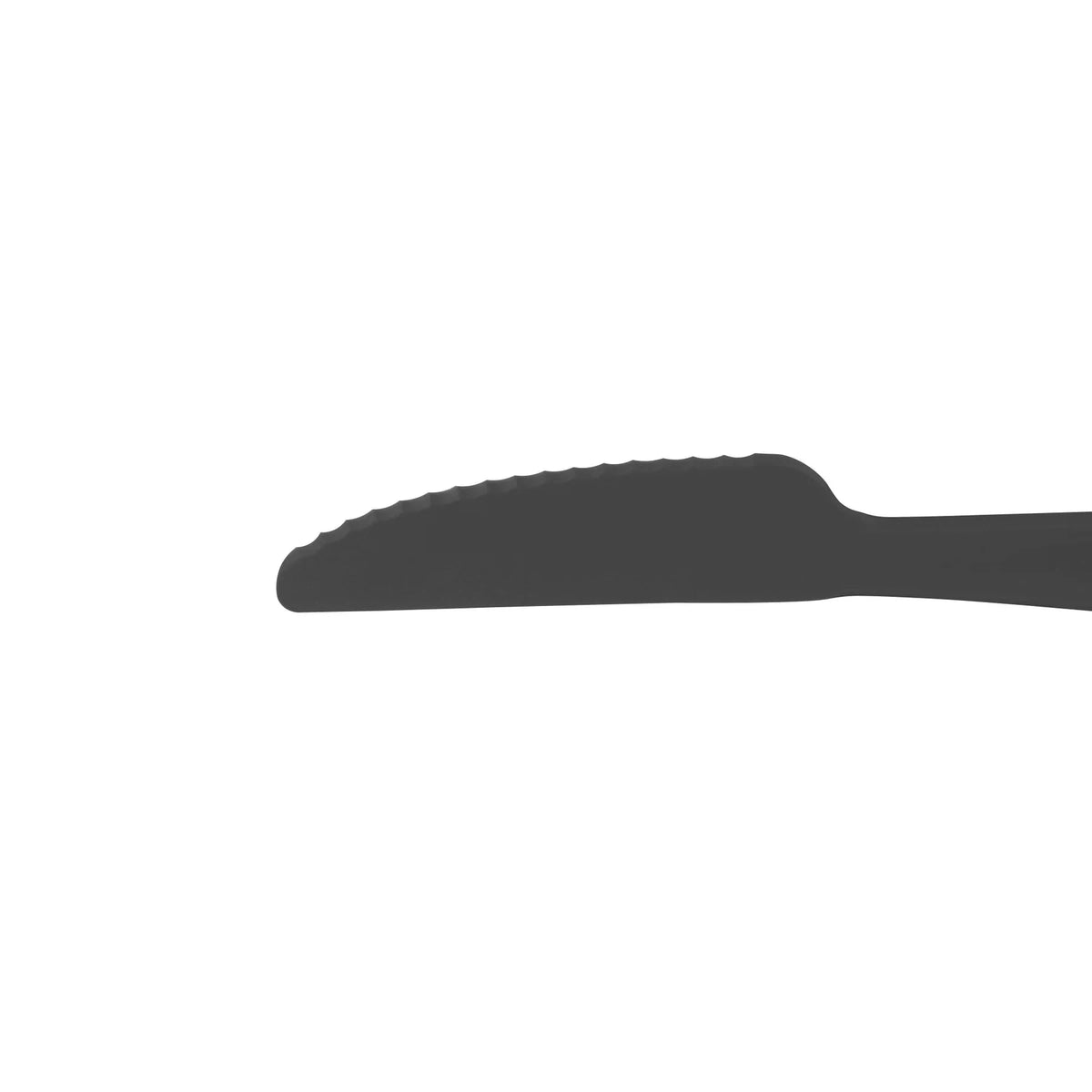 Close-up of the serrated blade on the Charcoal knife