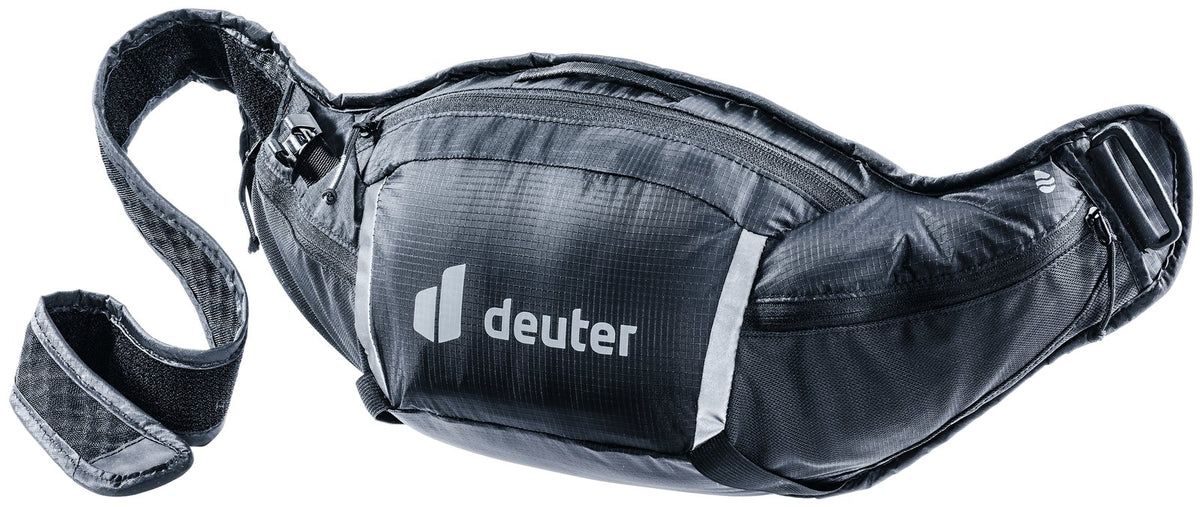 Deuter Shortrail III running hip belt in Black with reflective stripe