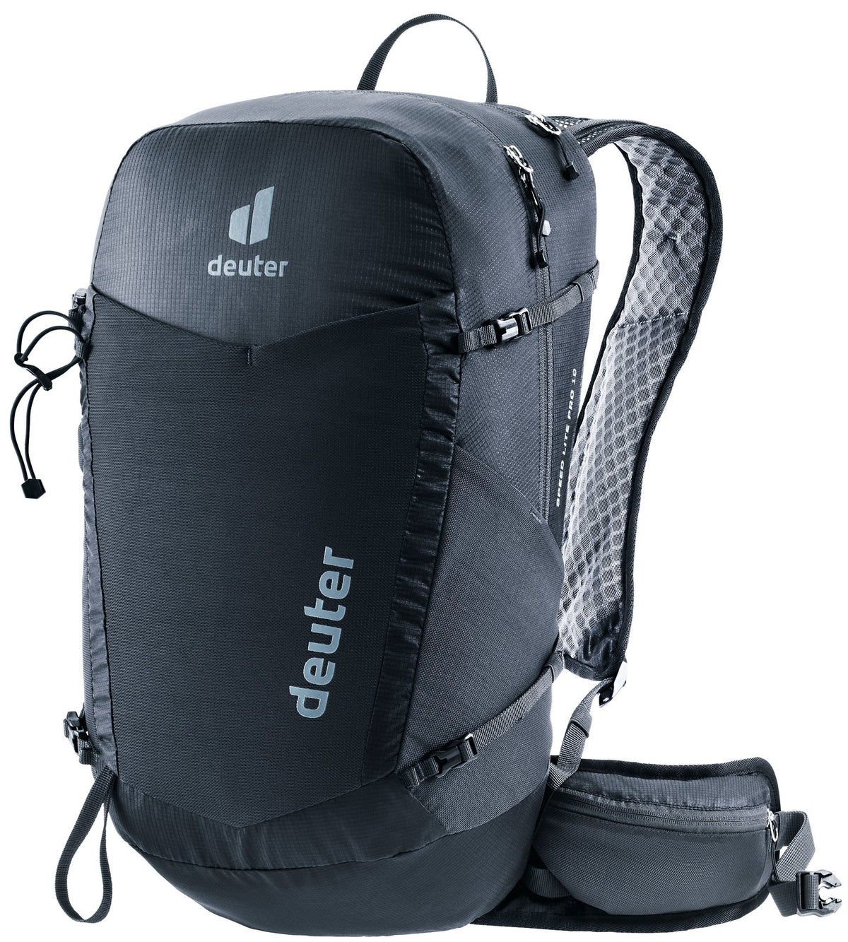 Deuter Speed Lite Pro 19 fast hiking backpack in Black, front three-quarter view