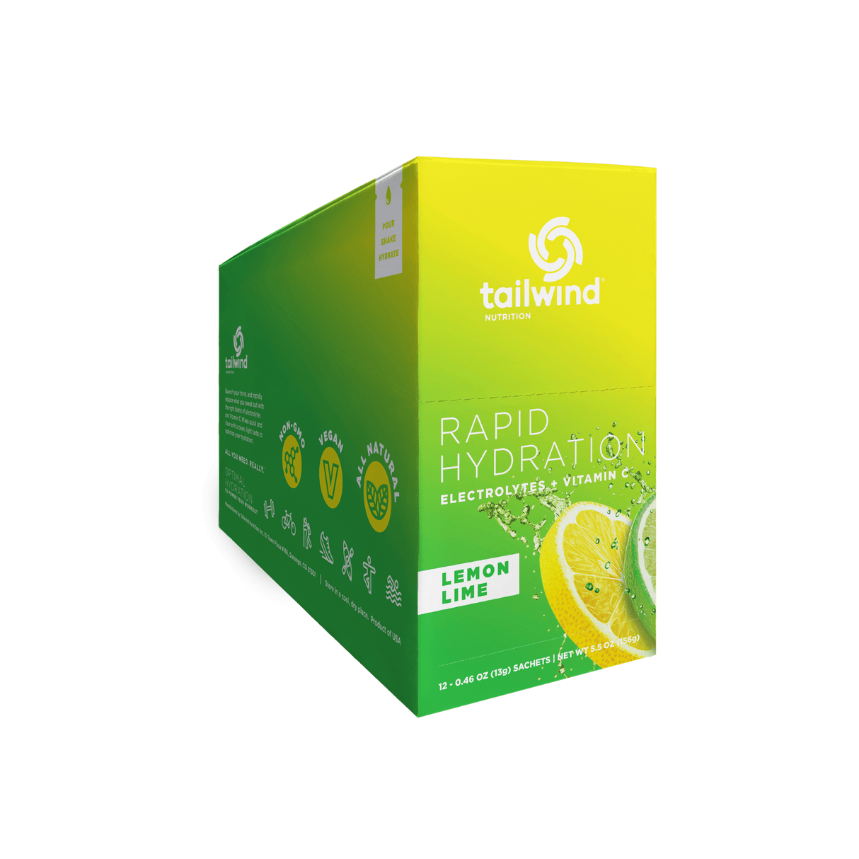Tailwind Nutrition Sports Drinks Box of 12 / Lemon Lime Rapid Hydration Drink 85003921115