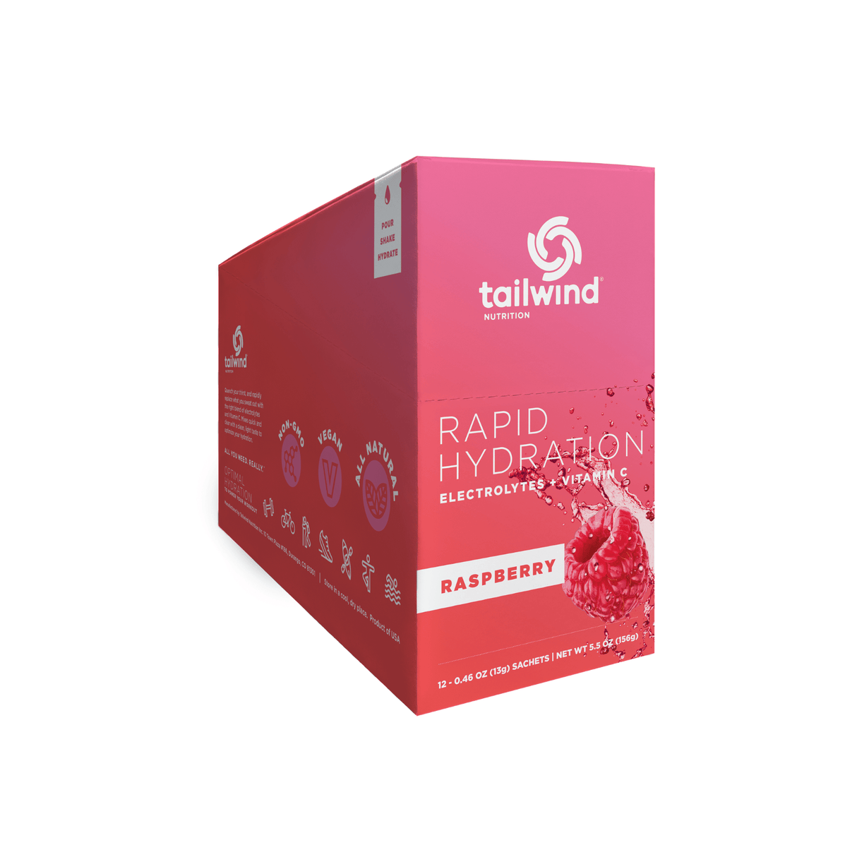 Tailwind Nutrition Sports Drinks Box of 12 / Rasberry Rapid Hydration Drink 85003921117