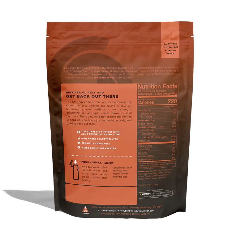 Tailwind Nutrition Sports Drinks Fava Recovery Mix
