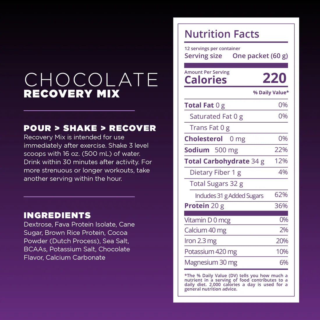 Tailwind Nutrition Sports Drinks Fava Recovery Mix