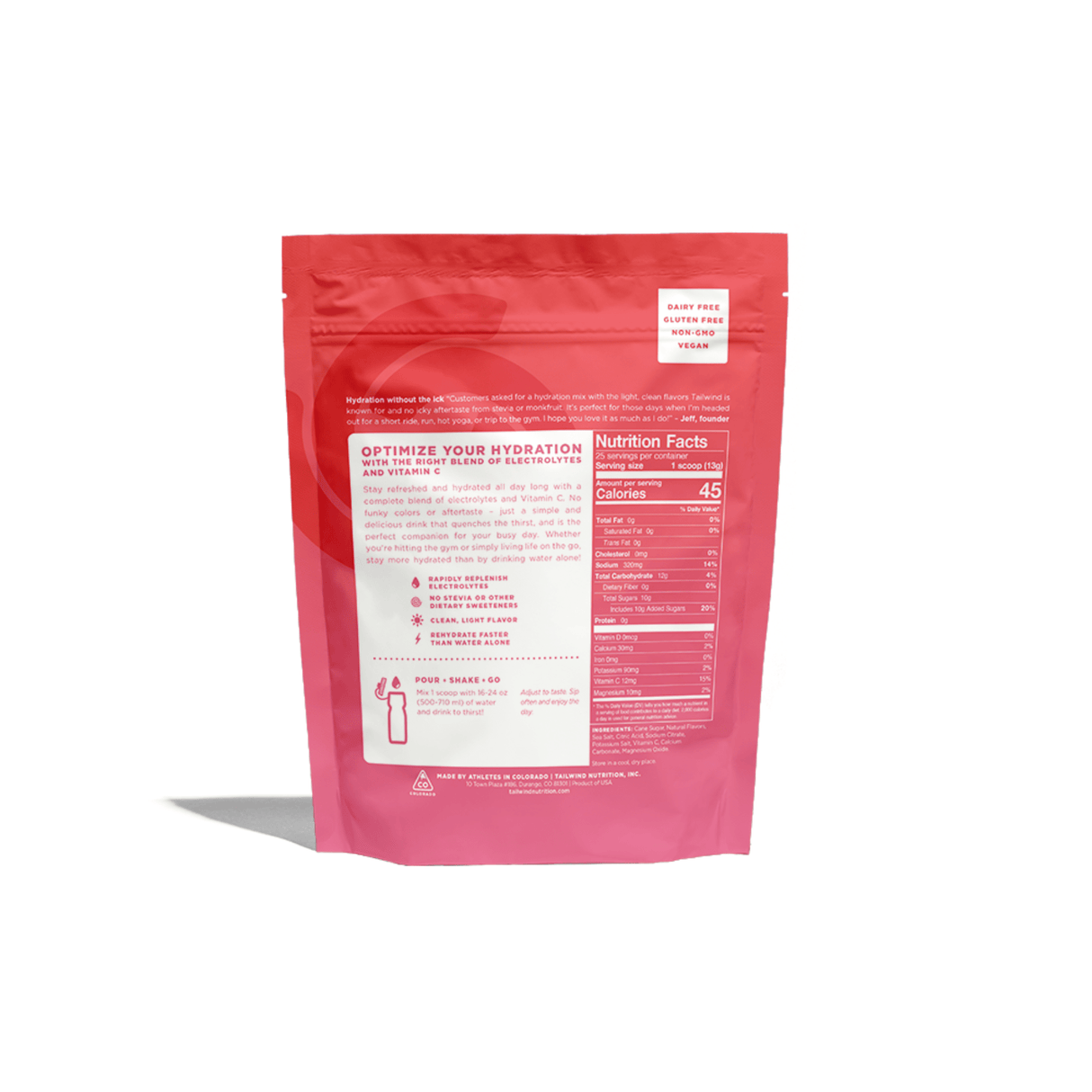 Tailwind Nutrition Sports Drinks Rapid Hydration Drink