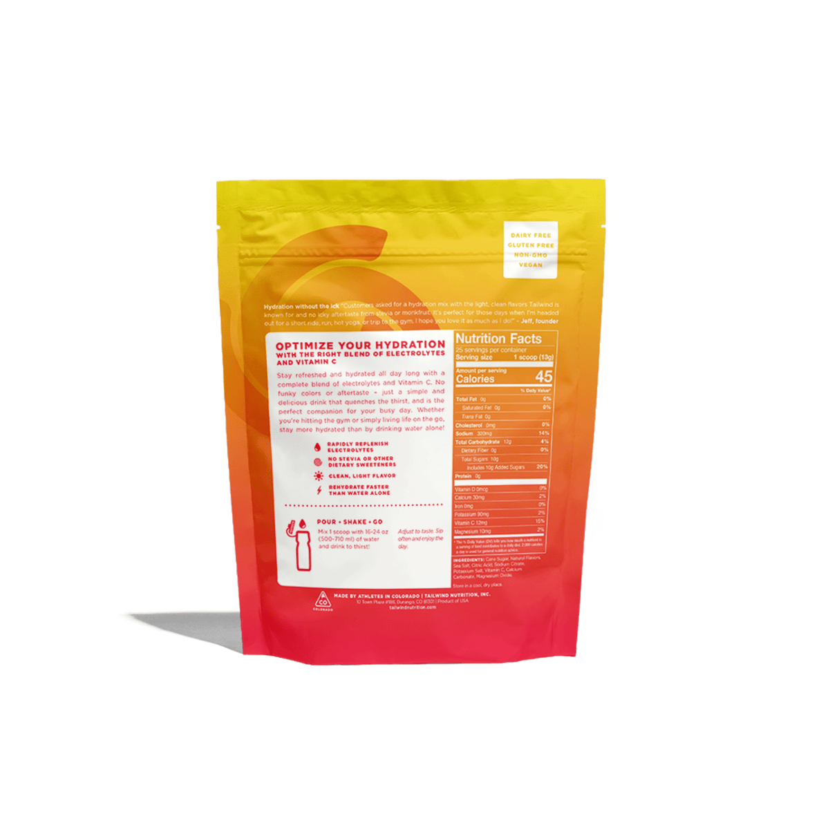 Tailwind Nutrition Sports Drinks Rapid Hydration Drink