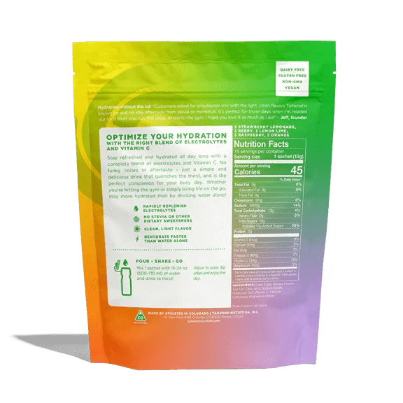 Tailwind Nutrition Sports Drinks Rapid Hydration Drink
