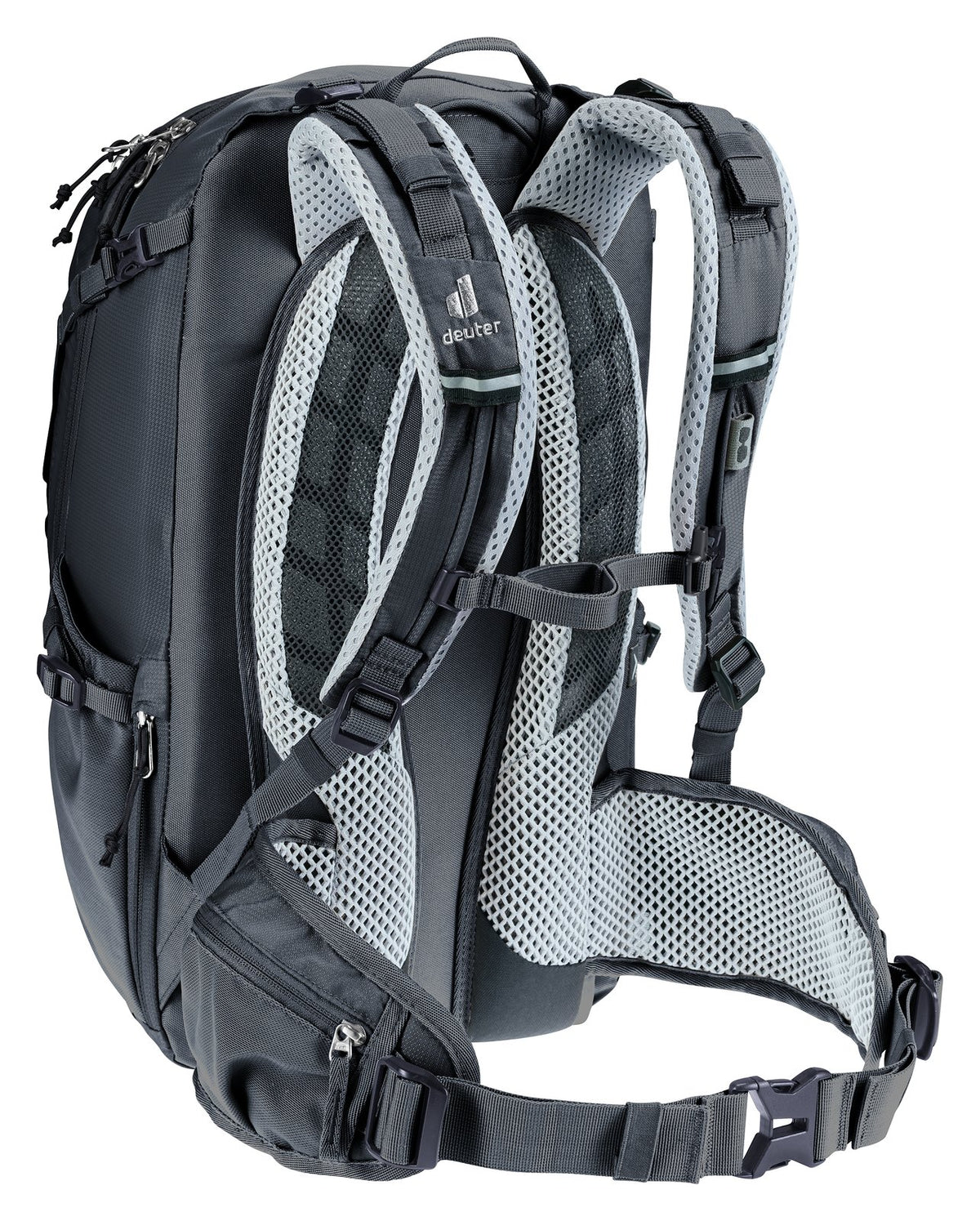 Deuter Trans Alpine 22 SL rear three-quarter view of shoulder straps and sternum strap