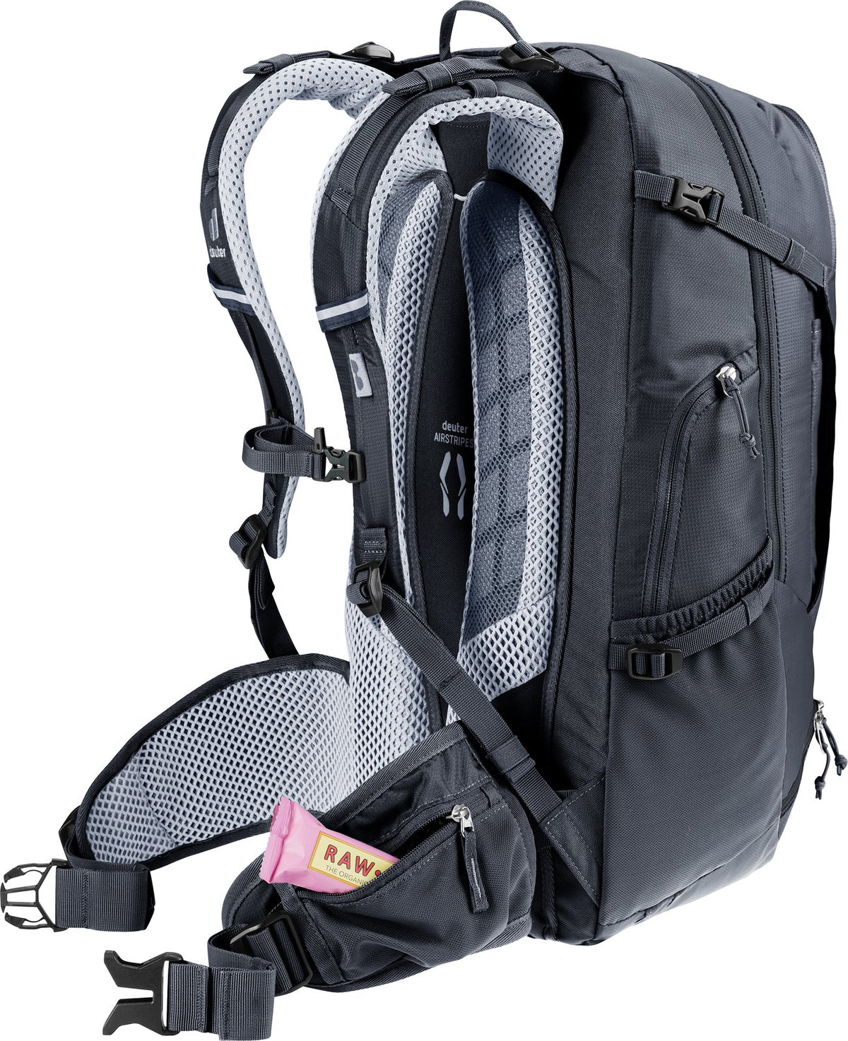Deuter Trans Alpine 30 hip fin pocket with an energy bar