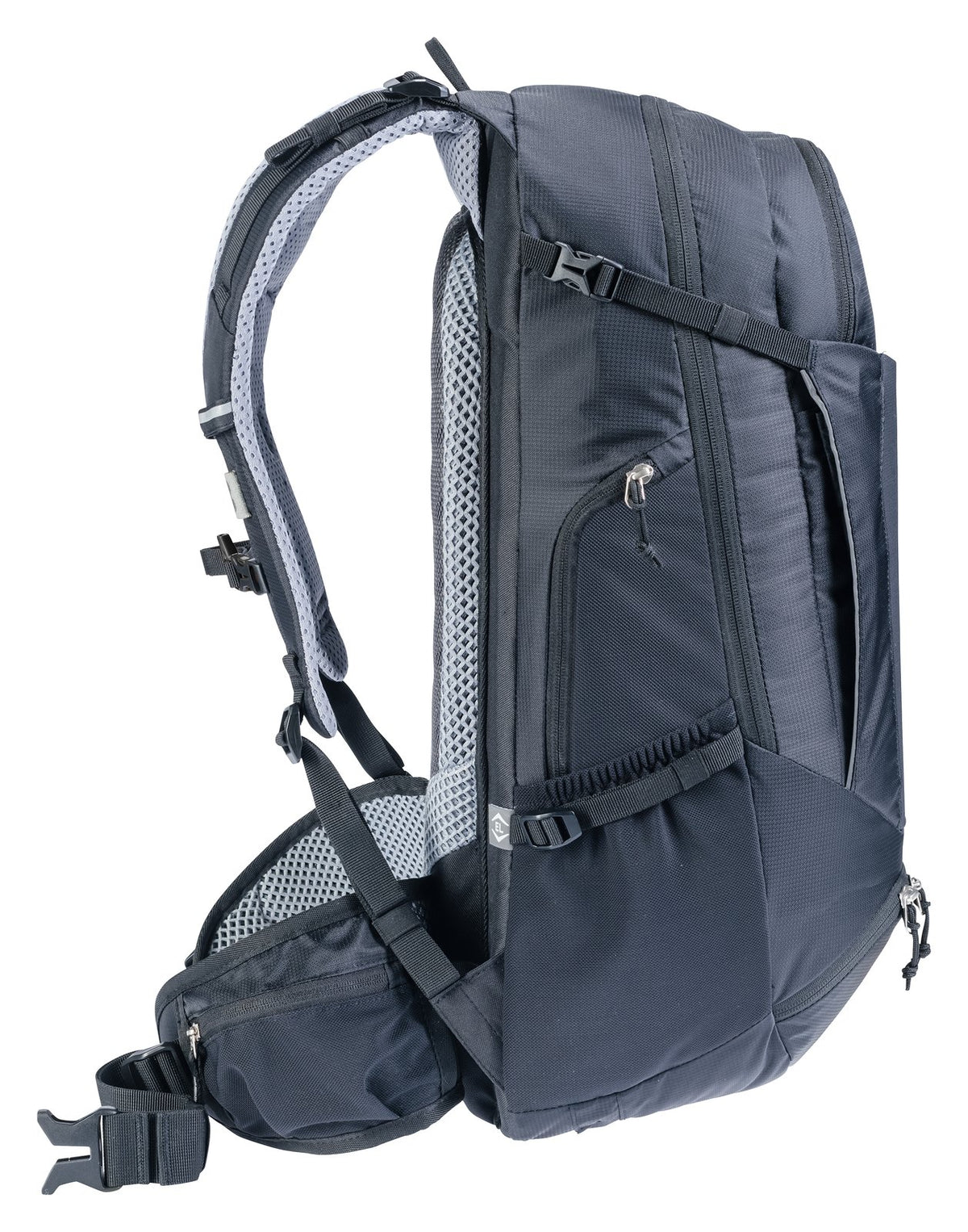 Side profile of the Deuter Trans Alpine 32 EL with compression straps