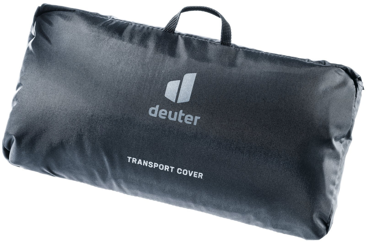 Deuter Transport Cover folded into its storage bag with carry handle