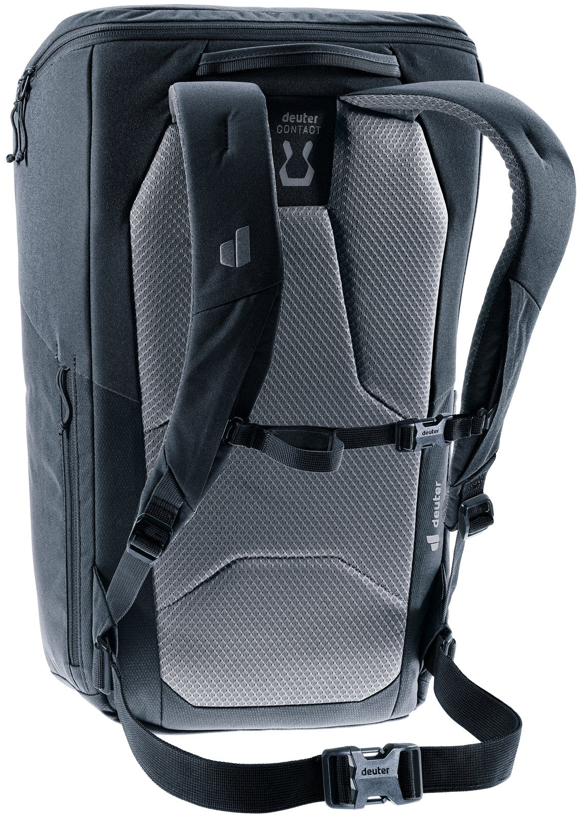Deuter UP Stockholm rear three-quarter view with the waist belt clipped
