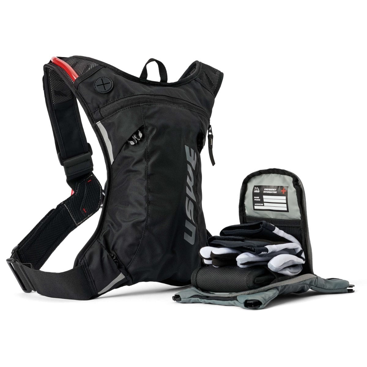 USWE Hydration Pack Black Raw 3L Adventure Fit Dirt Biking Hydration Pack US203059001