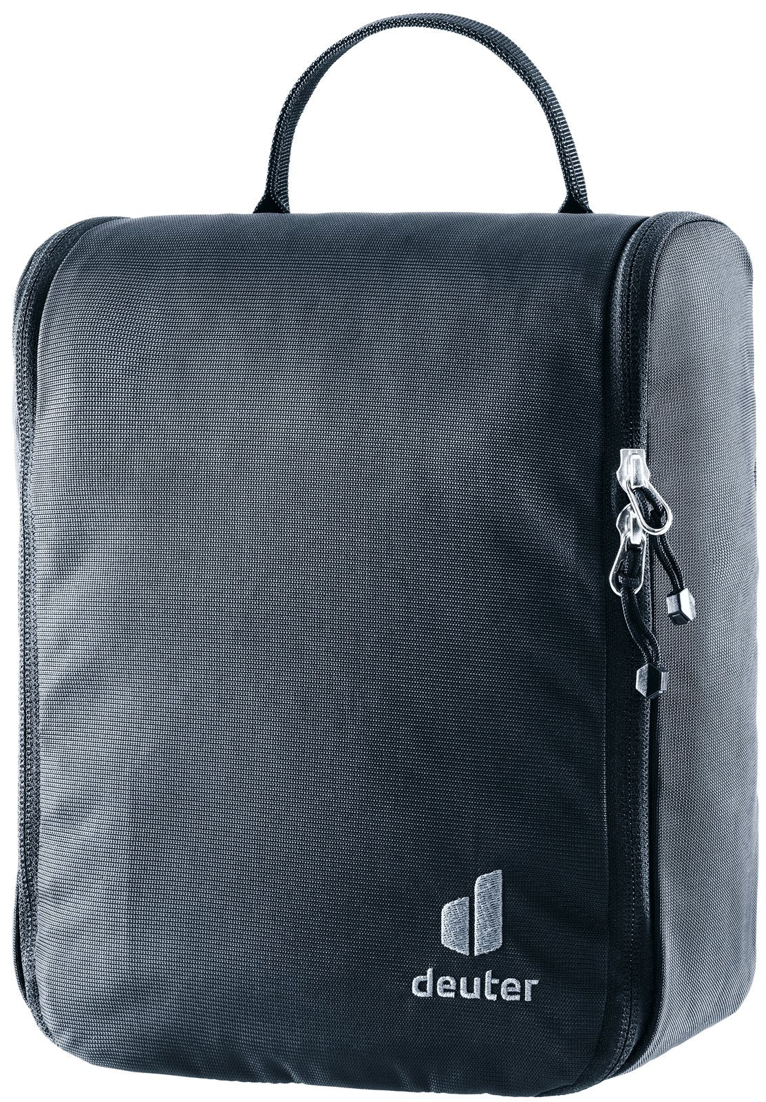 Deuter Wash Center II toiletry bag in Black, closed, with carry handle
