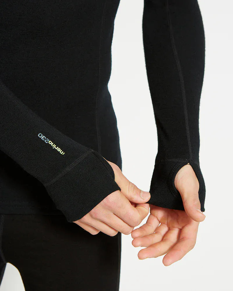 XTM Performance Men's Thermal Top Men's Merino 230 Wool Long Sleeve Thermal Top