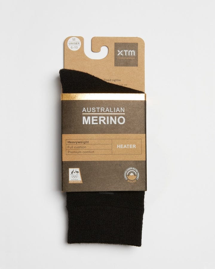 XTM Performance Unisex Hiking Socks Heater Merino Blend Outdoor Crew Sock